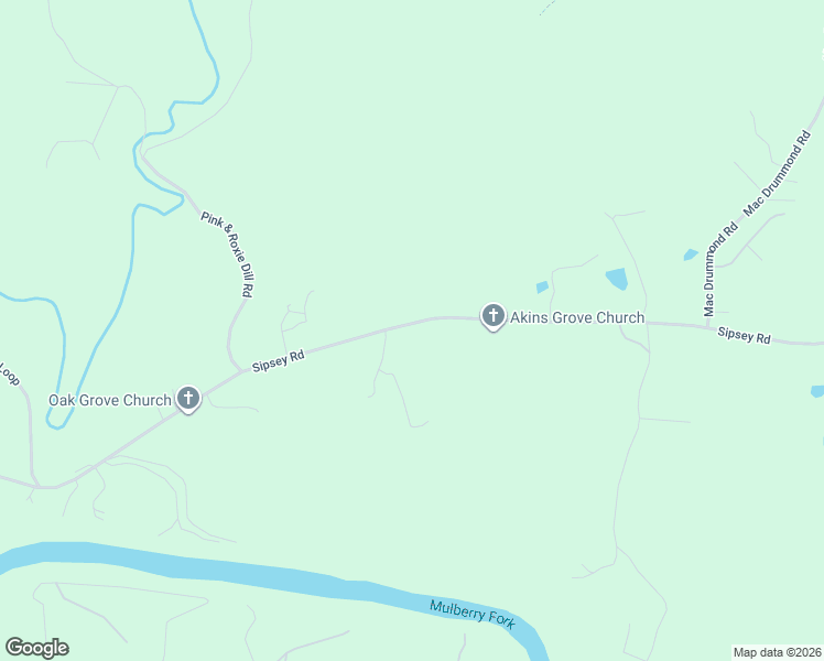 map of restaurants, bars, coffee shops, grocery stores, and more near 2336 Sipsey Road in Jasper