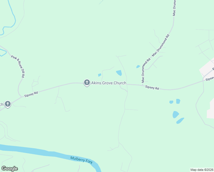 map of restaurants, bars, coffee shops, grocery stores, and more near 2650 Sipsey Road in Jasper