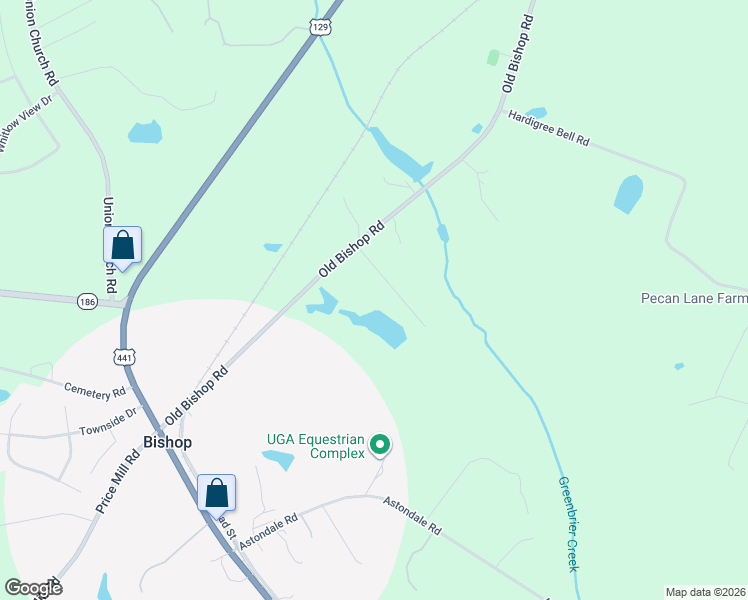 map of restaurants, bars, coffee shops, grocery stores, and more near 1370 Old Bishop Road in Bishop