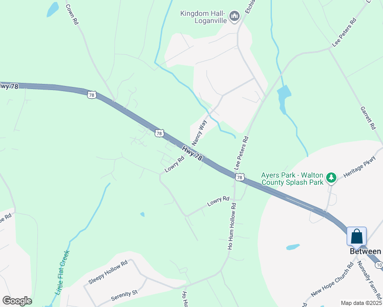 map of restaurants, bars, coffee shops, grocery stores, and more near Georgia 10 in Monroe