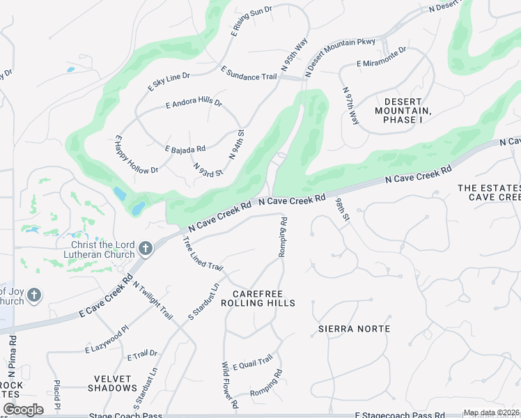 map of restaurants, bars, coffee shops, grocery stores, and more near 9520 Romping Road in Scottsdale