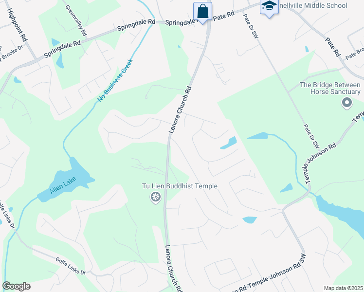 map of restaurants, bars, coffee shops, grocery stores, and more near 3380 Andrea Lee Court in Snellville