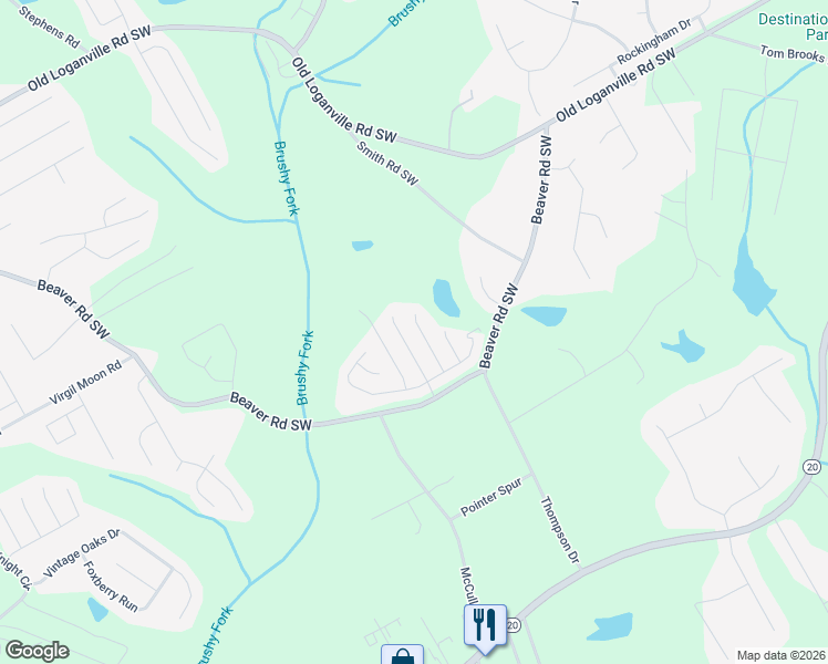 map of restaurants, bars, coffee shops, grocery stores, and more near 4332 Beaver Tree Street in Loganville