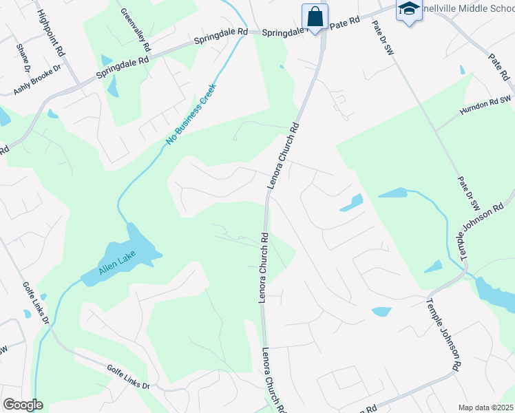 map of restaurants, bars, coffee shops, grocery stores, and more near 3317 Lenora Church Road in Snellville