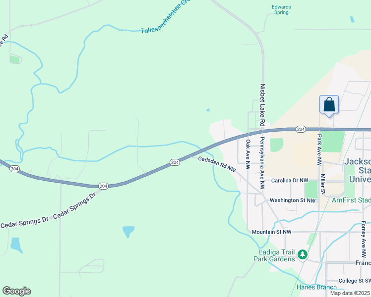 map of restaurants, bars, coffee shops, grocery stores, and more near 8411 Alabama 204 in Jacksonville