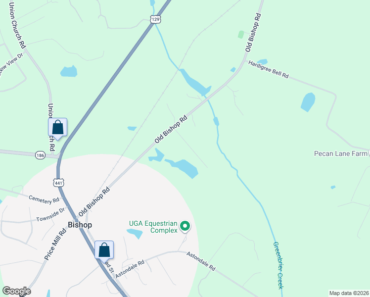 map of restaurants, bars, coffee shops, grocery stores, and more near 1370 Old Bishop Road in Bishop