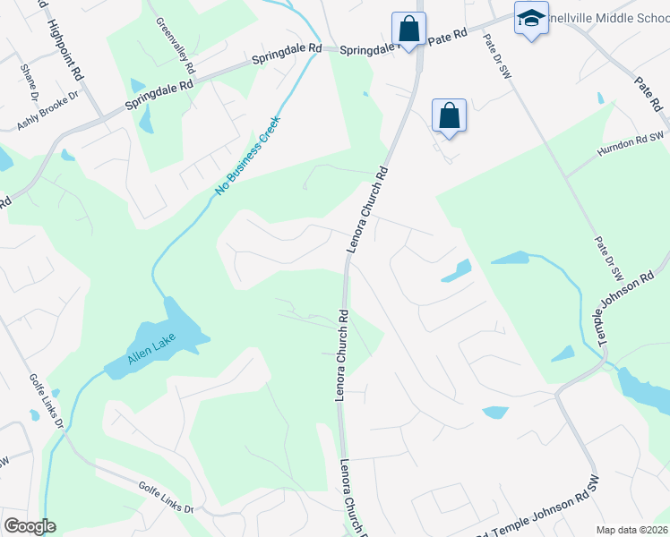map of restaurants, bars, coffee shops, grocery stores, and more near 3337 Lenora Church Road in Snellville