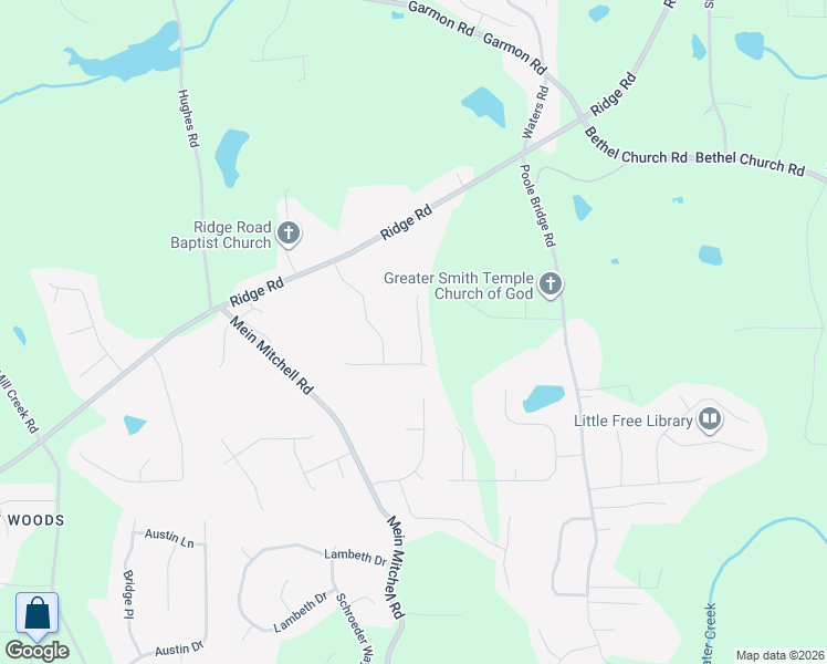 map of restaurants, bars, coffee shops, grocery stores, and more near 267 Richards Way in Hiram