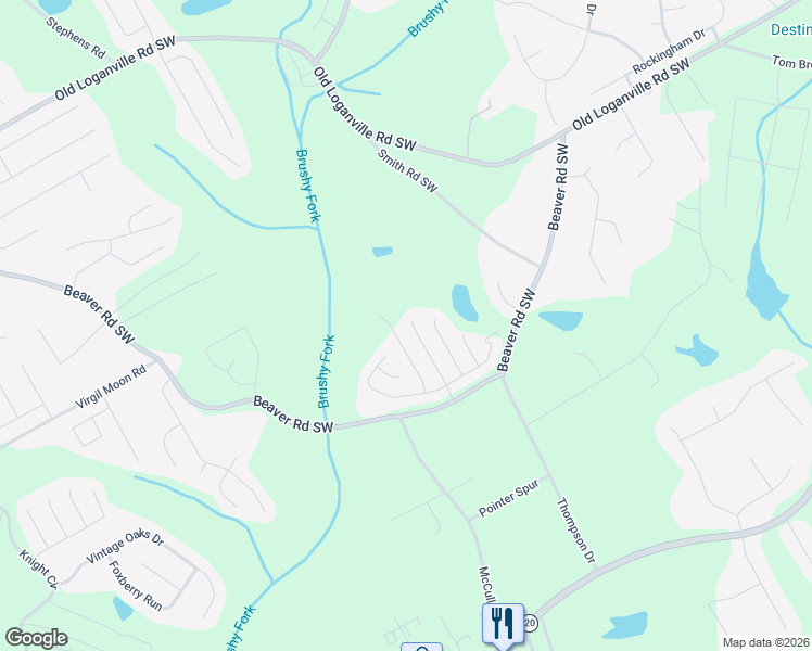 map of restaurants, bars, coffee shops, grocery stores, and more near 4332 Beaver Tree Street in Loganville
