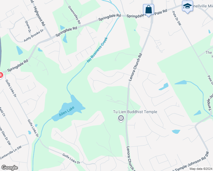 map of restaurants, bars, coffee shops, grocery stores, and more near 3464 McIntosh Lane in Snellville