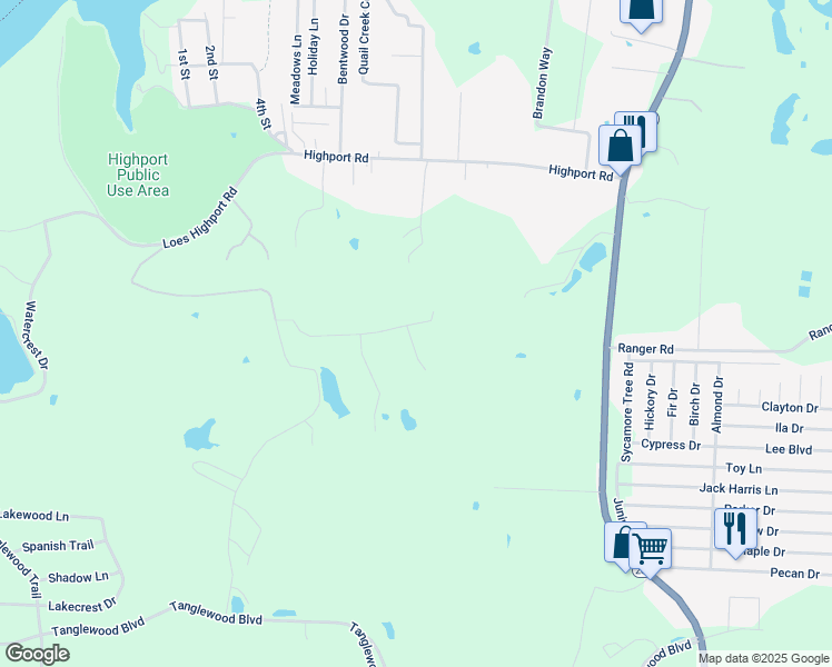 map of restaurants, bars, coffee shops, grocery stores, and more near 14 Bob Jones Court in Pottsboro