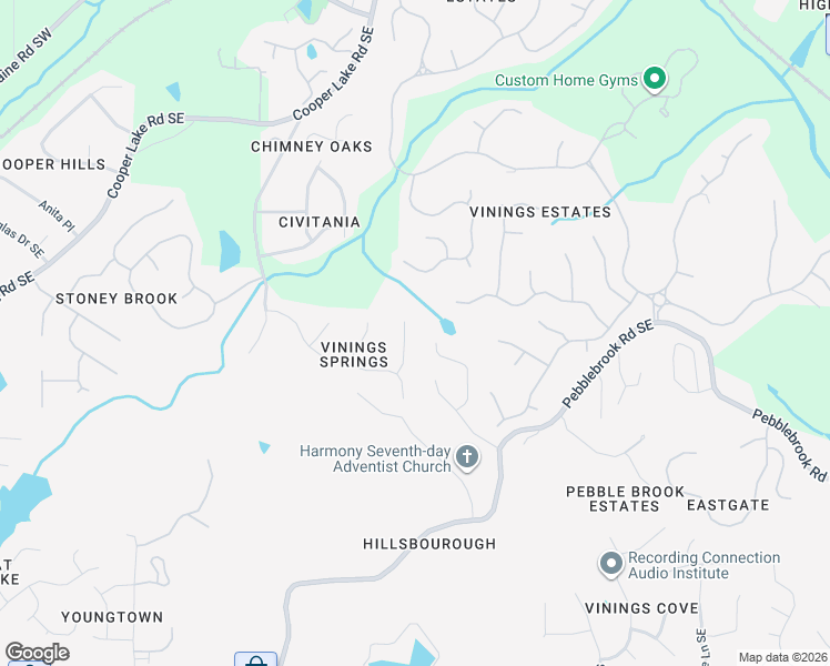 map of restaurants, bars, coffee shops, grocery stores, and more near 5305 Vinings Springs Pointe in Mableton