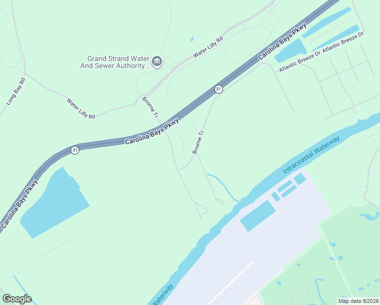 map of restaurants, bars, coffee shops, grocery stores, and more near Bourne Trail in Little River