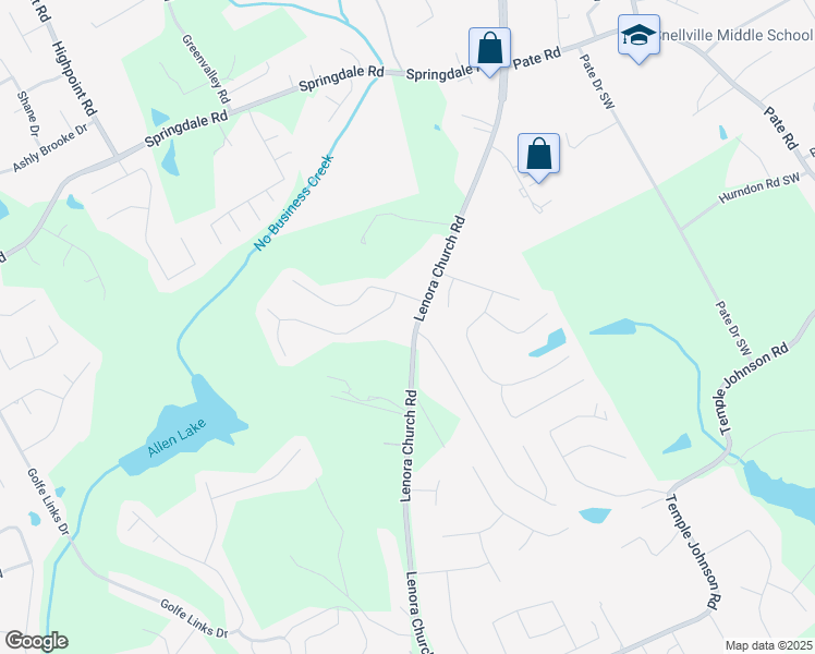 map of restaurants, bars, coffee shops, grocery stores, and more near 3317 Lenora Church Road in Snellville