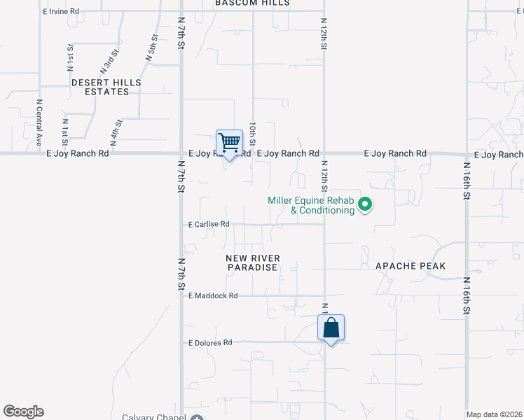 map of restaurants, bars, coffee shops, grocery stores, and more near 1012 East Carlise Road in Phoenix
