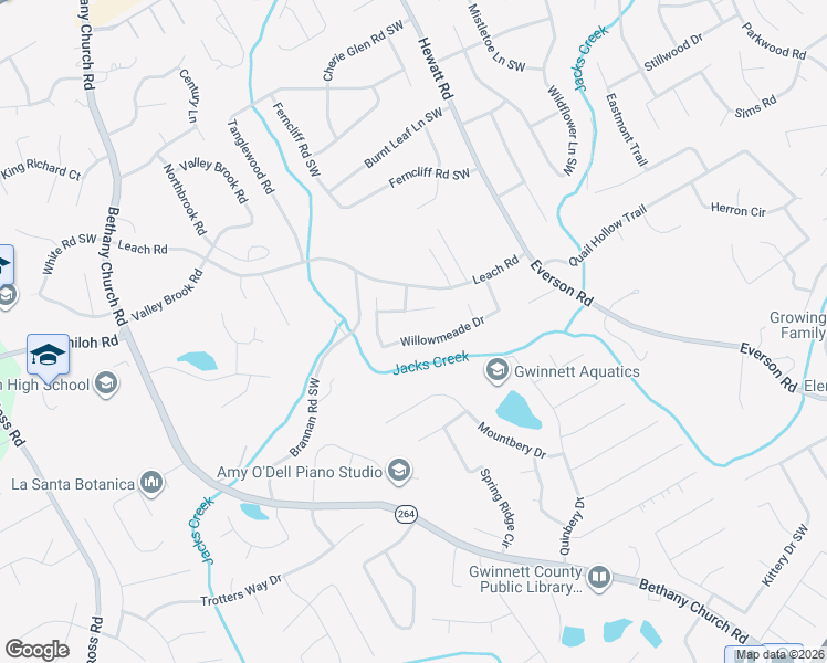 map of restaurants, bars, coffee shops, grocery stores, and more near 3915 Willowmeade Drive in Snellville