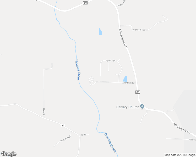 map of restaurants, bars, coffee shops, grocery stores, and more near 9153 Sparks Drive in Warrior