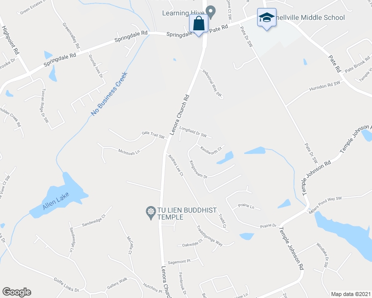 map of restaurants, bars, coffee shops, grocery stores, and more near 2797 Kingstream Drive in Snellville