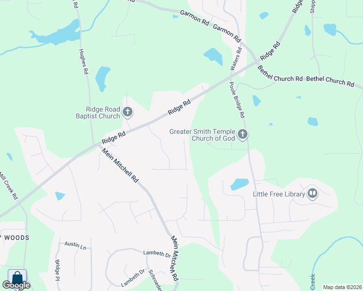 map of restaurants, bars, coffee shops, grocery stores, and more near 321 Richards Way in Hiram