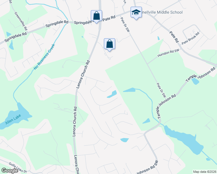 map of restaurants, bars, coffee shops, grocery stores, and more near 3444 Kenilworth Court in Snellville