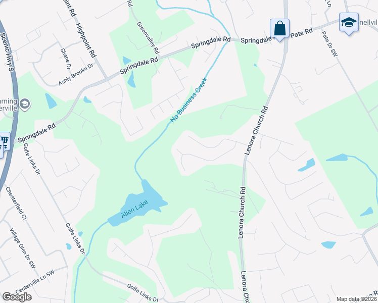 map of restaurants, bars, coffee shops, grocery stores, and more near 3547 McIntosh Lane in Snellville