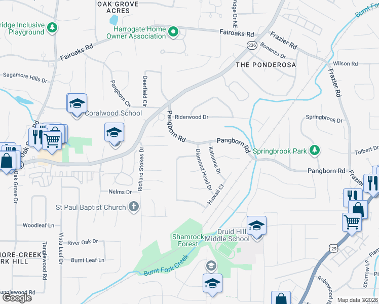 map of restaurants, bars, coffee shops, grocery stores, and more near 1537 Diamond Head Circle in Decatur