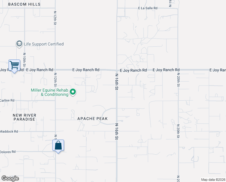 map of restaurants, bars, coffee shops, grocery stores, and more near 37504 North 16th Street in Phoenix