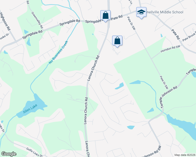 map of restaurants, bars, coffee shops, grocery stores, and more near 2780 London Berry Court in Snellville