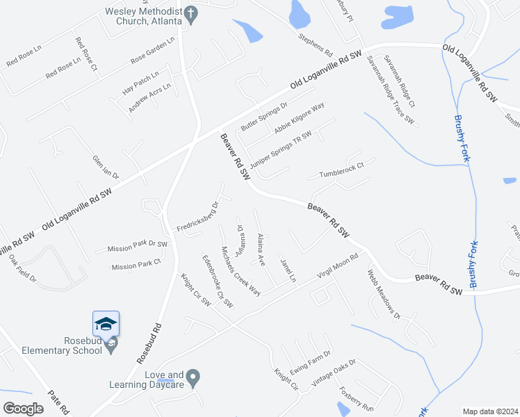 map of restaurants, bars, coffee shops, grocery stores, and more near 4052 Alaina Avenue in Loganville