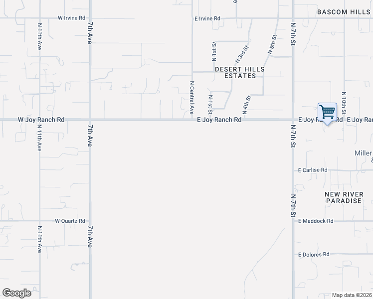map of restaurants, bars, coffee shops, grocery stores, and more near 99 East Joy Ranch Road in Phoenix