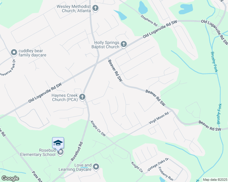 map of restaurants, bars, coffee shops, grocery stores, and more near 3995 Fredricksberg Court in Loganville