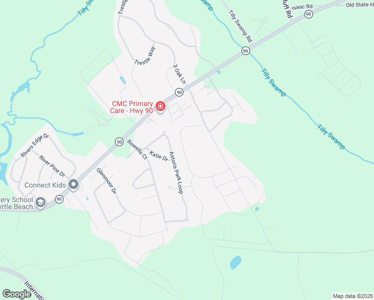 map of restaurants, bars, coffee shops, grocery stores, and more near 881 Wild Leaf Loop in Conway