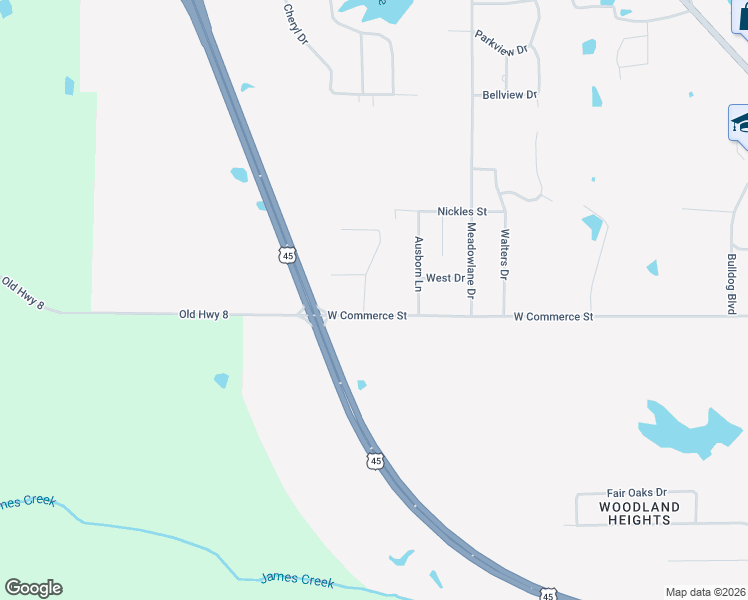 map of restaurants, bars, coffee shops, grocery stores, and more near 1709 West Commerce Street in Aberdeen