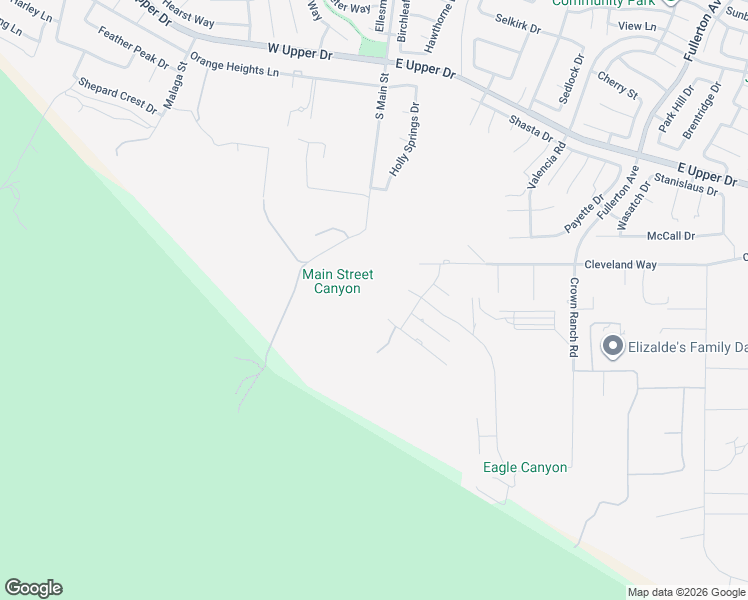 map of restaurants, bars, coffee shops, grocery stores, and more near 4007 Suzie Circle in Corona