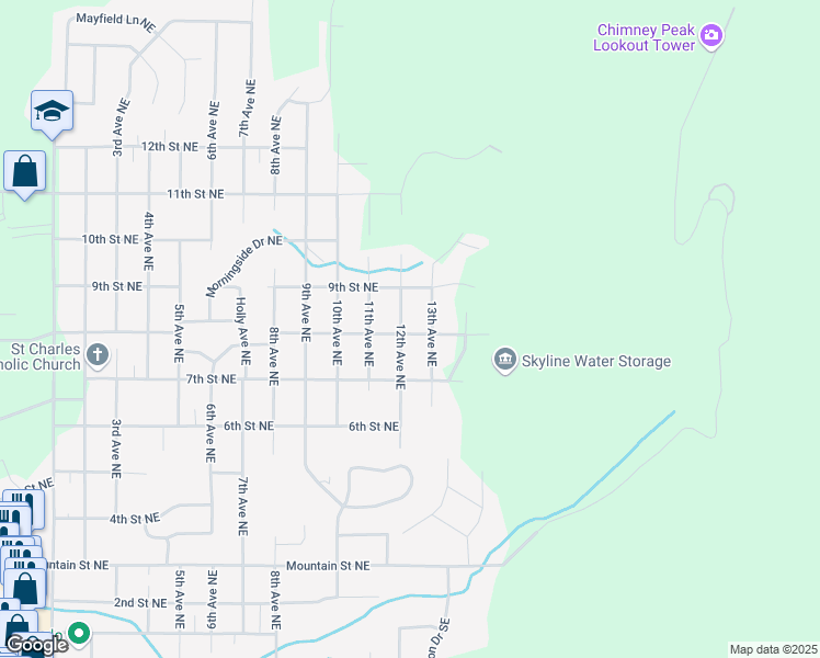 map of restaurants, bars, coffee shops, grocery stores, and more near 802 12th Avenue Northeast in Jacksonville