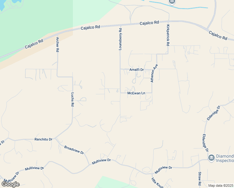 map of restaurants, bars, coffee shops, grocery stores, and more near 20205 Lounsberry Road in Perris