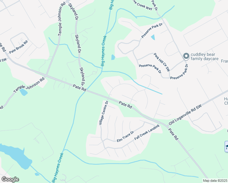 map of restaurants, bars, coffee shops, grocery stores, and more near 2114 Village Centre Drive in Loganville