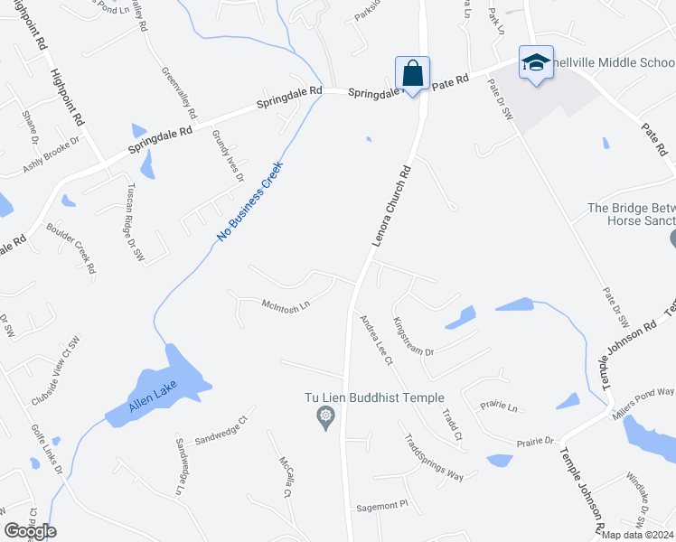 map of restaurants, bars, coffee shops, grocery stores, and more near 2839 Gala Trail Southwest in Snellville