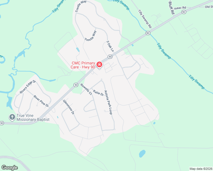 map of restaurants, bars, coffee shops, grocery stores, and more near 169 Astoria Park Loop in Conway