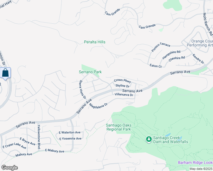 map of restaurants, bars, coffee shops, grocery stores, and more near 7059 Monaco Parkway in Orange