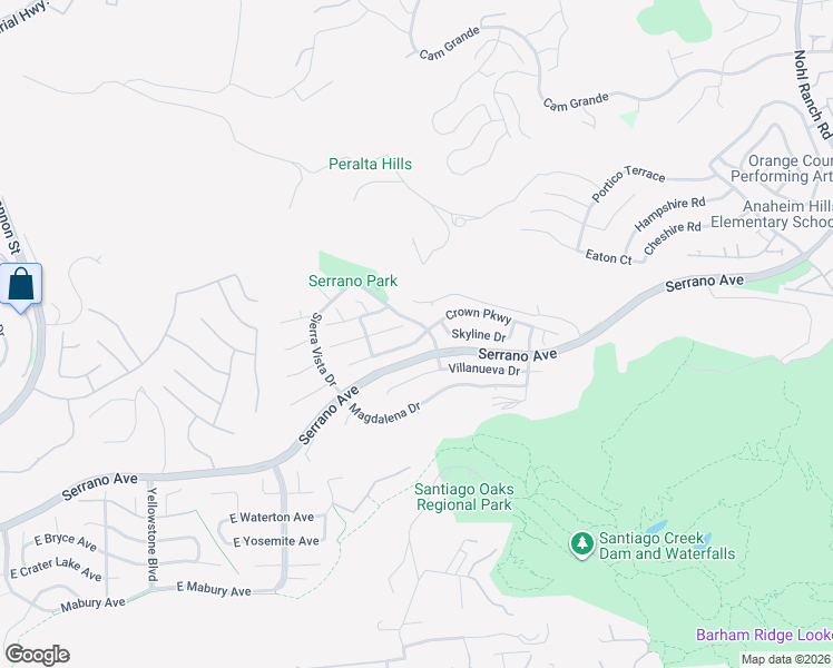 map of restaurants, bars, coffee shops, grocery stores, and more near 7059 Monaco Parkway in Orange