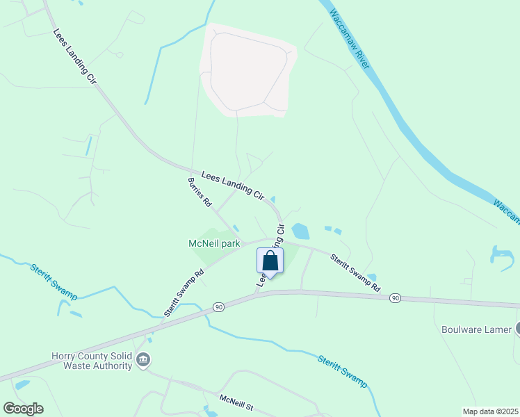 map of restaurants, bars, coffee shops, grocery stores, and more near 2866 Lees Landing Circle in Conway