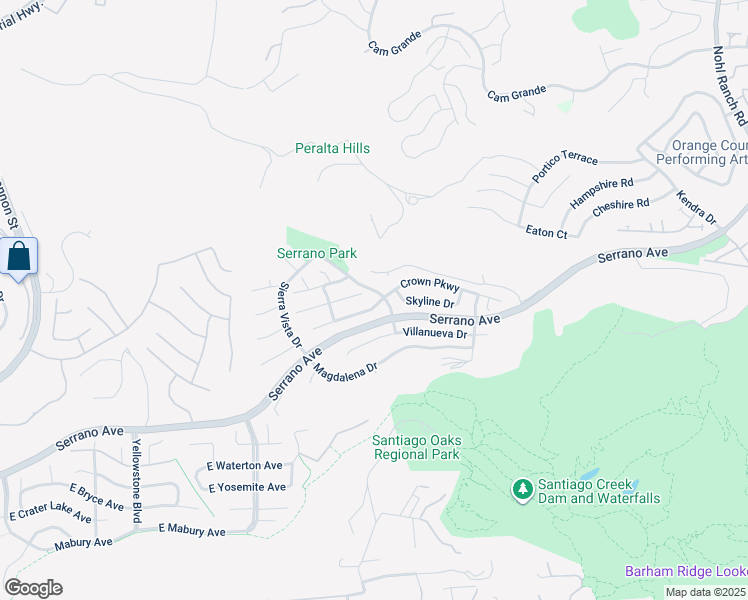 map of restaurants, bars, coffee shops, grocery stores, and more near 7059 Monaco Parkway in Orange