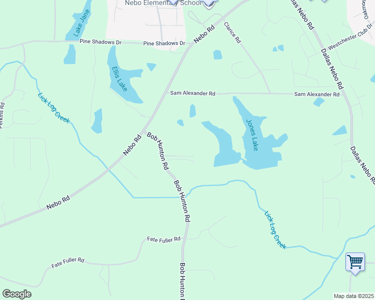 map of restaurants, bars, coffee shops, grocery stores, and more near 119 Bob Hunton Road in Douglasville