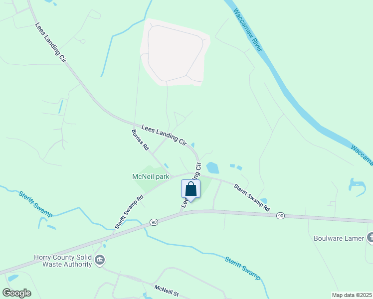 map of restaurants, bars, coffee shops, grocery stores, and more near 2866 Lees Landing Circle in Conway