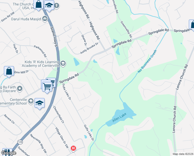 map of restaurants, bars, coffee shops, grocery stores, and more near 3167 Nikle Creek Cove in Snellville