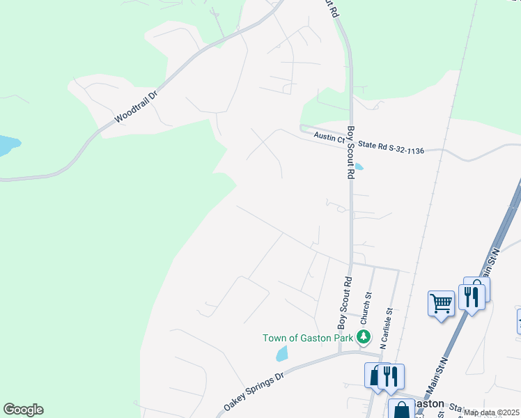 map of restaurants, bars, coffee shops, grocery stores, and more near 263 Sugar Loaf Road in Gaston