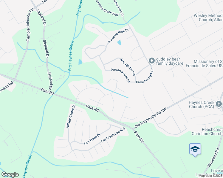 map of restaurants, bars, coffee shops, grocery stores, and more near 2055 Winnstead Place in Loganville