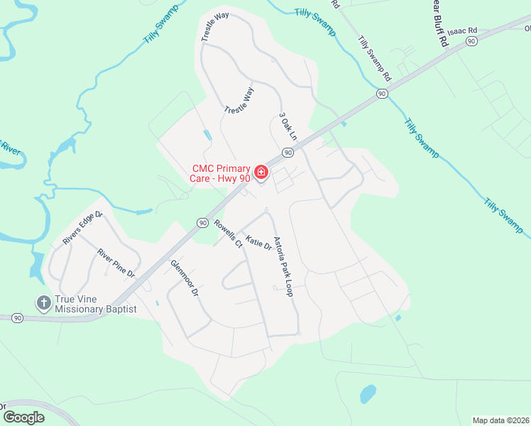 map of restaurants, bars, coffee shops, grocery stores, and more near 169 Astoria Park Loop in Conway