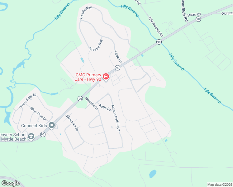 map of restaurants, bars, coffee shops, grocery stores, and more near 881 Wild Leaf Loop in Conway